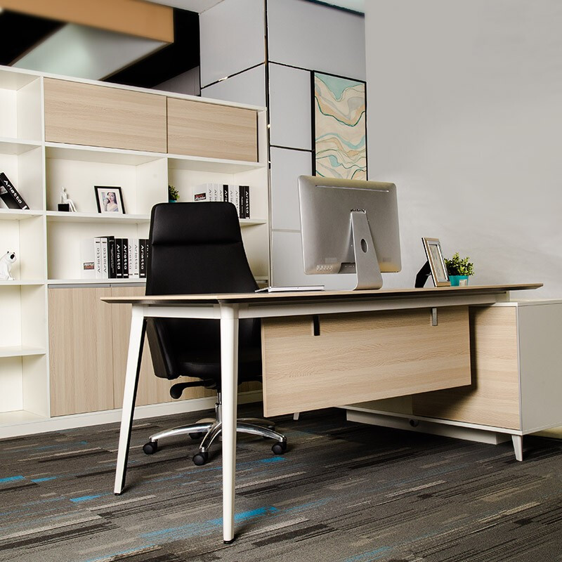 佳匠 老板桌辦公桌總裁桌椅組合 現代簡約辦公家具 經理桌 主管桌 大班臺 老板椅 (包安裝)